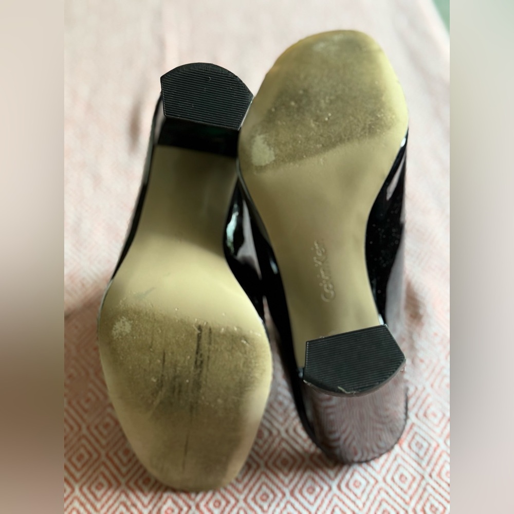 Calvin Klein Glossy Black Mules - Picture 4 of 4